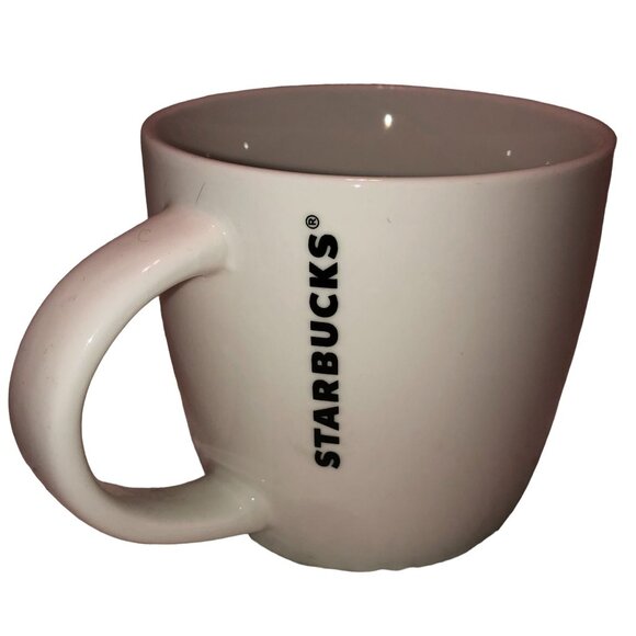 STARBUCKS HOLIDAY COFFEE TEA JOYFUL 14 FL OZ 3.75" TALL 2011 WHITE - Picture 2 of 5